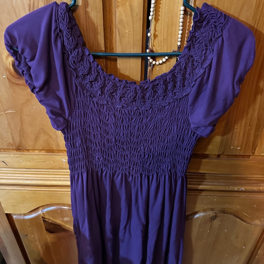 Purple Smocked Dress